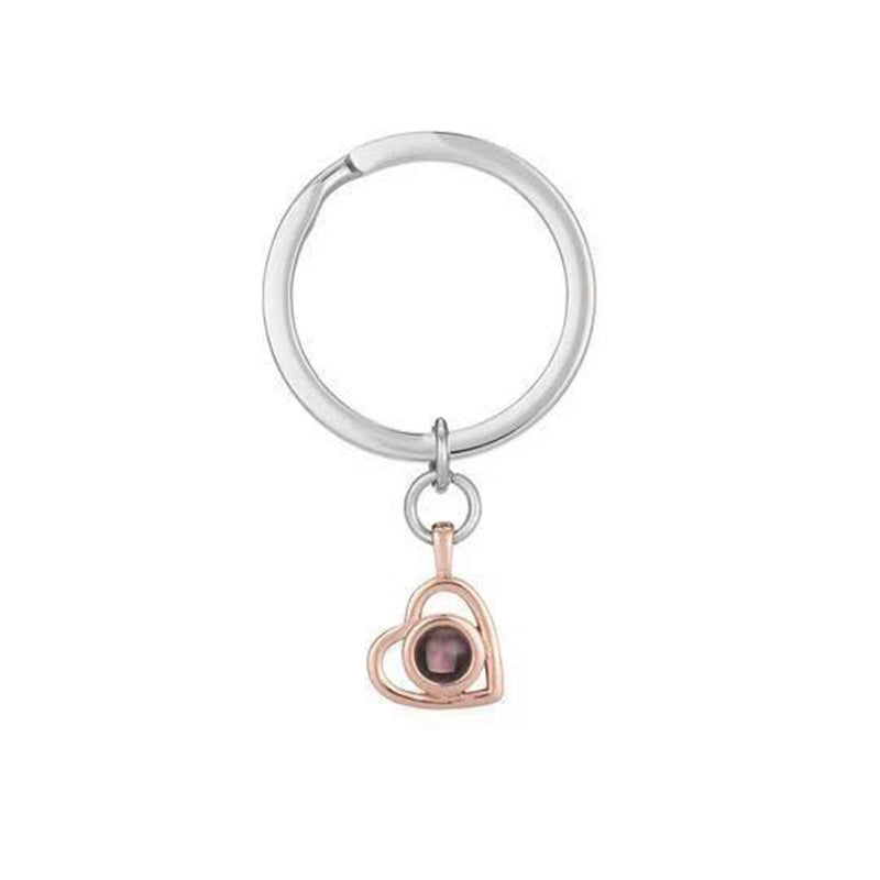 Personalised Heart Keyring – Photo Projection Keyring