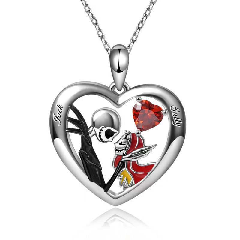 Eternal Love Heart Pendant – Jack & Sally